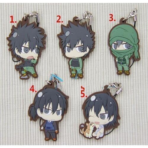 1pcs Anime Psycho-Pass Shinya Kogami Tsunemori Akane Ginoza Nobuchika Kagari Shuusei Rubber Keychain De Llaveros Portachiavi