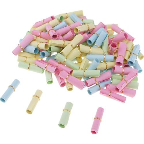 100 Pieces Wishing Paper Roll Love Note Paper Letter Decoration Wishing Gift