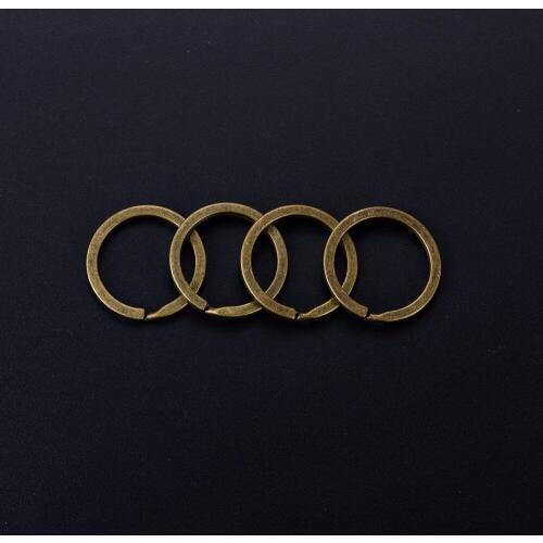 20pcs/lot Antique Bronze Key Ring 25mm Round Flat Split Keyring for DIY Keychain Making Sleutelhanger Diy Accessories Supplier