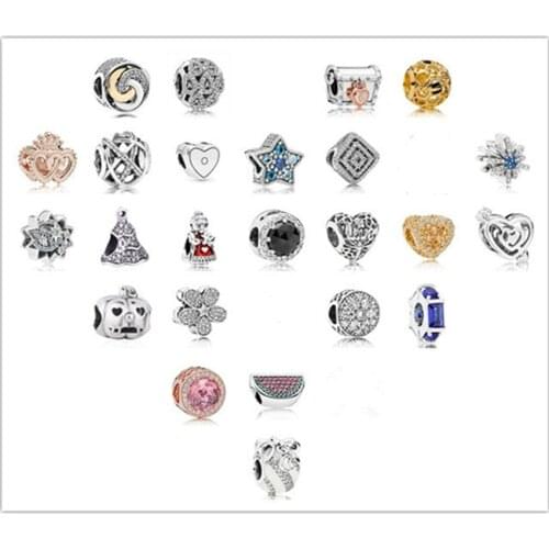 925 Sterling Silver Sparkling Simba And Nala Heart Charm Bead Fit Pan Bracelet & Necklace Diy Jewelry