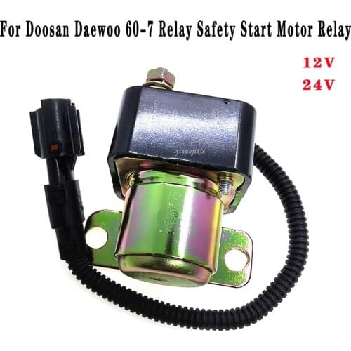 Doosan Daewoo excavator accessories suitable for Doosan Daewoo 60-7 safety start motor relay 12V/24V