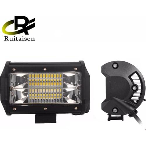 Car working light 72w new chip three-row LED off-road vehicle work car lights exterior