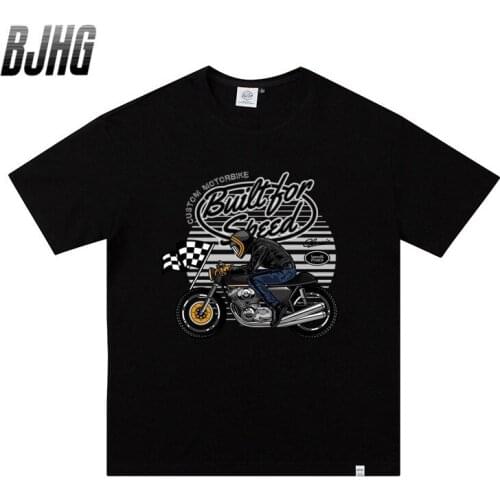 Cotton Motorcycle T-shirt For Men And Women All-match Round Neck Short-sleeved Large Size T-shirt Mens Top Bottoming Shirt 7XL