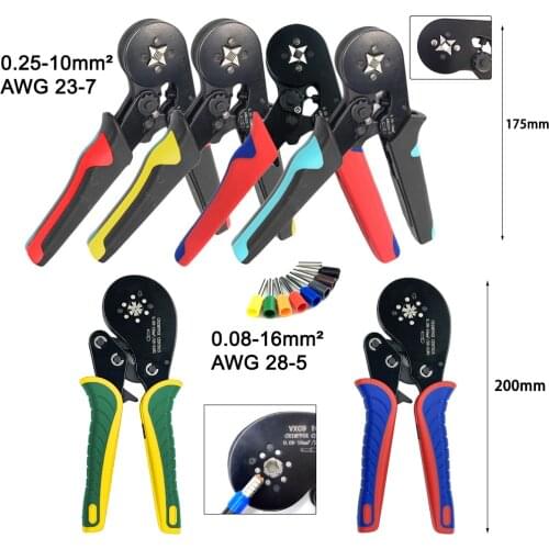Electric Wire Crimping Tool DIY Ferrule Terminal Electrical Pliers Hand Tools Set Professional 0.08-16mm2 Fast Crimper Multitool