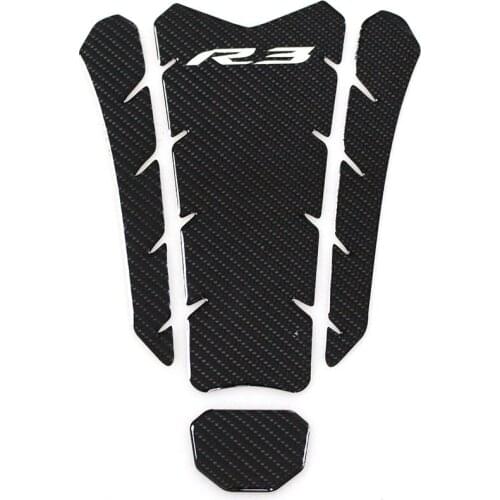 K-CTPP-26 Carbon 3D ADESIVI Sticker Decal Emblem Protection Tank Pad Cas Cap Fit YAMAHA R3