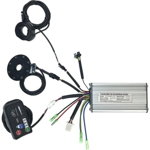 36V/48V 250W 15A Electric Bicycle Sine Wave Controller with KT LED880 Display&Thumb Throttle and Sensor Ebike Accessorie