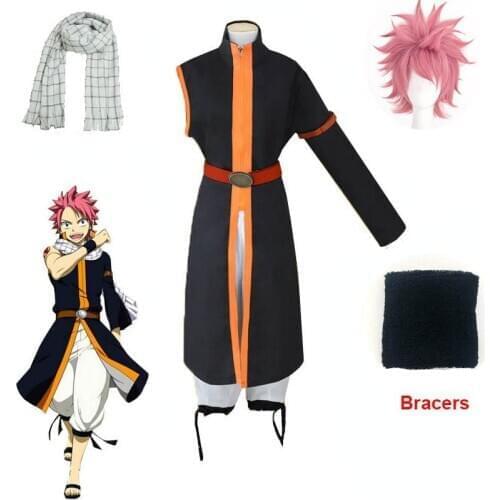 Anime FAIRY TAIL Cosplay Costume Etherious Natsu Dragneel Cosplay Costumes Halloween Carnival Party Scarf Full Sets Costumes