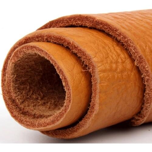4mm Thick Genuine Leather Fabric Vintage Cowhide Vegetable Tanned Leather Crafts Real Cow Hide Tan Full Grain Pieces Strip
