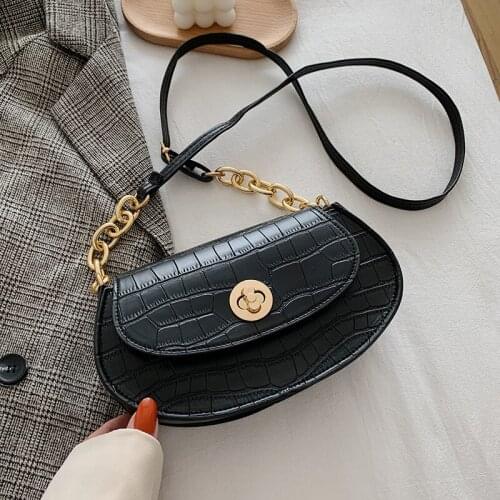Small Crocodile Pattern PU Leather Crossbody Bag For Women 2021 Luxury Fashion Brand Ladies Handbag Leisure Shoulder Matting Bag