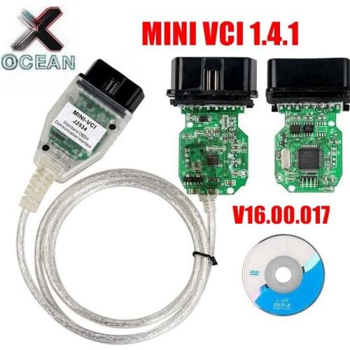 MINI VCI V15.00.028 Version FTDI FT232RQ FT232RL Chip High Performance OBD SAEJ2534 For Toyota/for Lexus MINI-VCI TIS Techstream