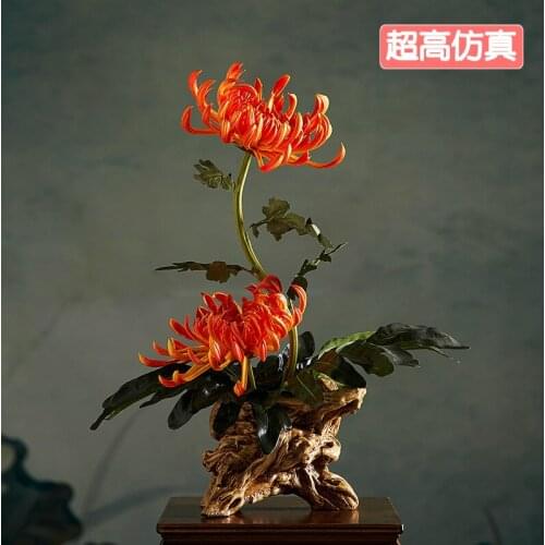 New Chinese style chrysanthemum simulation flower bonsai Arts and crafts tiny flowers contracted modern Artificial flowers