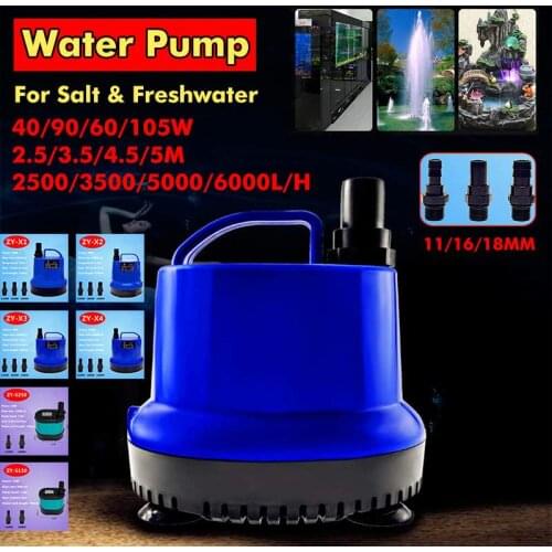 Submersible Water Pump 40/60/90/105W Aquarium Pond Fish Tank Submersible Bottom Sunction Pump Water Change Pump