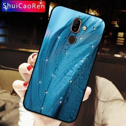 Luxury Rhinestone Case For Nokia 6 8 Sirocco X71 X7 Bling Diamond Black Cover For Nokia 7 X6 6.1 7.1 8.1 Plus 9 Pureview