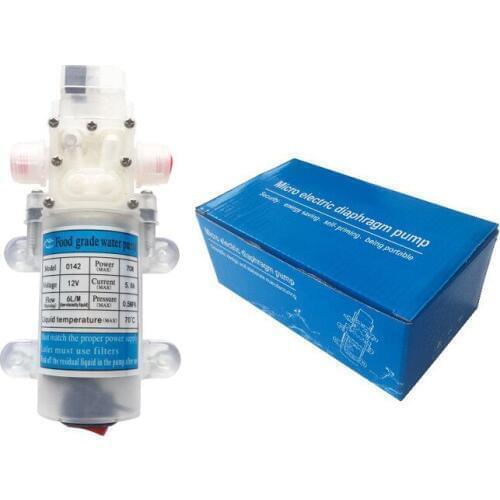 DC 12 v 70W 6L/min self priming Automatic pressure control dc diaphragm water pump food grade for wine , milk , drinking water