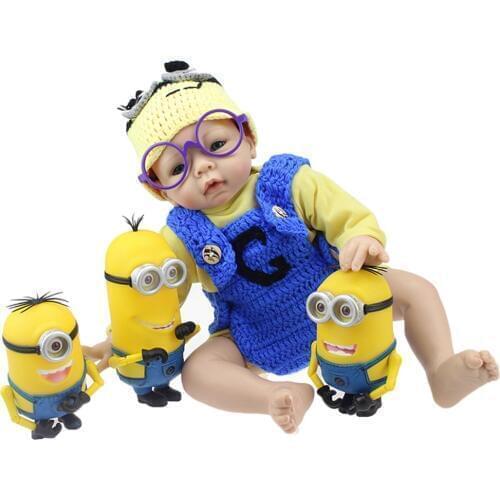 55cm Baby Playing House Toy Silicone Reborn Baby Reborn Baby Doll Playmates Kids Christmas Birthday Gift Simulation Toys Dolls