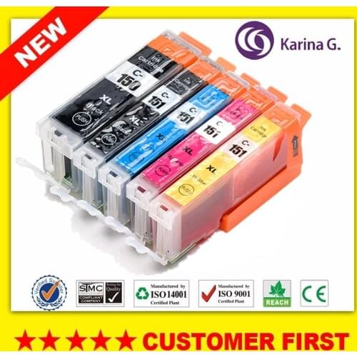 Compatible for PGI-150 CLI-151 PGI150 PGI 150 Ink Cartridges For Canon PIXMA MG5410/MG5510/MG5610/MG6310/MG6410/MG6610 etc