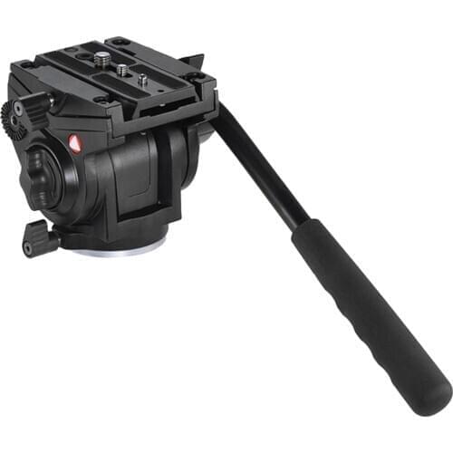 Heavy Duty Fluid Video Tripod Head 1/4&3/8 Screws Release Plate Max Load 5kg Tripod Monopod SLR DSLR Camera Holder Stand