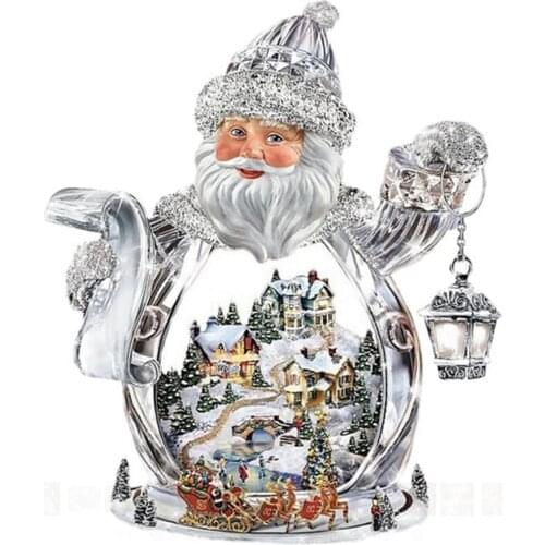 Snow Globe Printed Fabric 11CT Cross-Stitch Kit Embroidery DMC Threads Craft Handicraft Hobby Sewing Needle Promotions