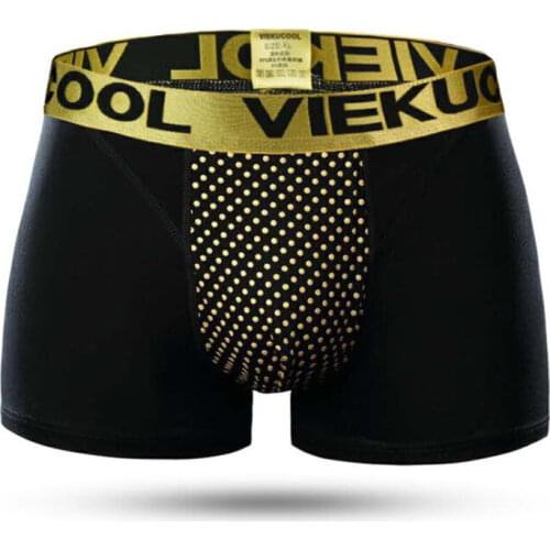 Pants Fashion Mens Underwear Generation Tourmaline Ice Silk Breathable Mens Sexy Underwear British Magnetic Therapy Boxer B009