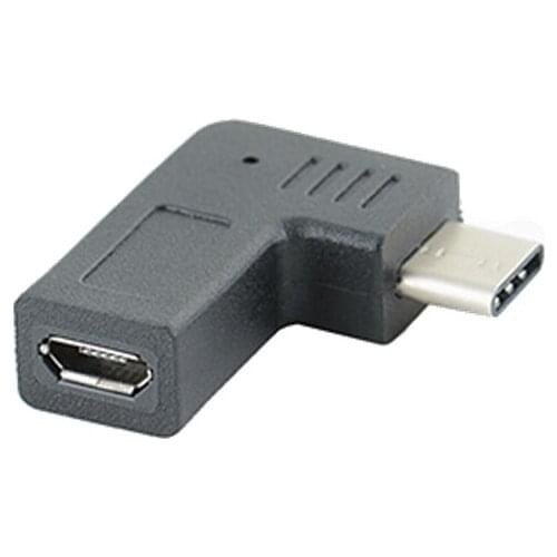 USB-C Type-C Male to Micro USB 2.0 5Pin Female Data Adapter 90 Degree Left Right Angled Type