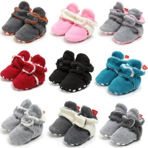 WONBO 2020 Winter Baby Fleece Booties Soft Infant Toddler Shoes First Walkers Hot Style