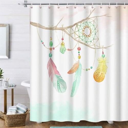 Dreamcatcher Bathroom Shower Curtains Dream Catcher Waterproof Curtains Durable Polyester Bath Curtain