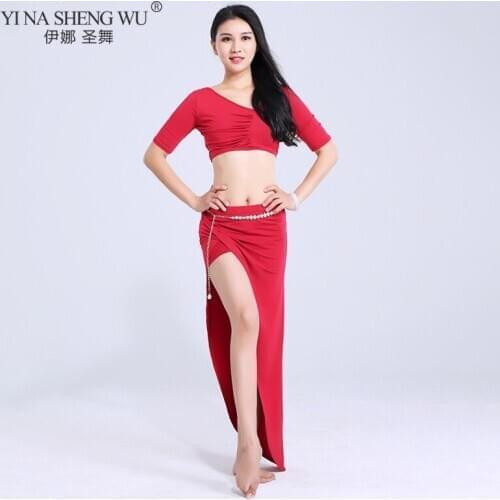 Belly Dance Suit Female Adult East Elegant Top Long Skirt Practice Clothes New India Dancewear Profession Performance Clothes