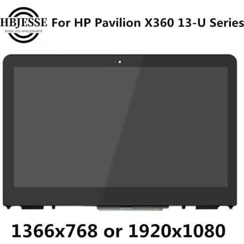 13.3" For HP Pavilion X360 13-U 13U series LCD Display Touch Screen Digitizer Glass +bezel LCD assembly 1366*768 1920*1080