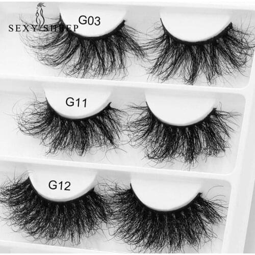 1 Pair/ Pack 25mm 3d Mink Lashes Long Thick Fluffy Lashes Dramatic False Eyelashes Wholesale Makeup Mink Eyelashes