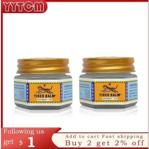 19.4g Tiger balm white muscle relieve pain relief plaster back relax balm joints massage ointment medical plaster health