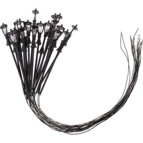 20x Model Railway Leds Lamppost Lamps Outdoor Yard Street Lights HO Scale