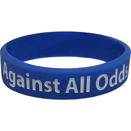 300pcs Motivational Gifts Against All Odds Silicone Bracelets Rubber Wristbands Free Shipping by DHL