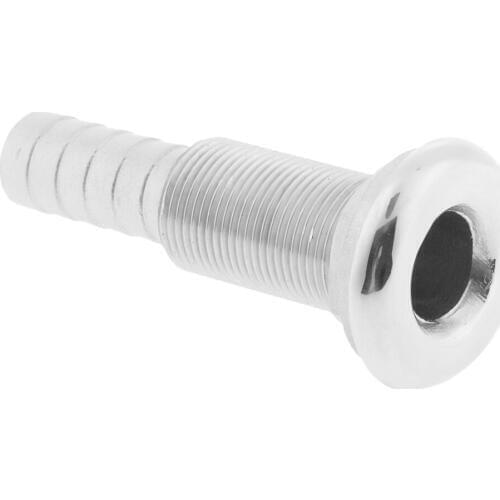 316 Stainless Steel 120mm Length Straight 3/4'' Hose Barb Boat Thru-Hull Fitting
