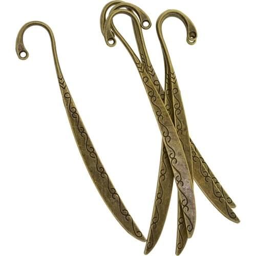 6pcs Vintage Metal Bookmarks Book Mark Book Office Stationery Bronze