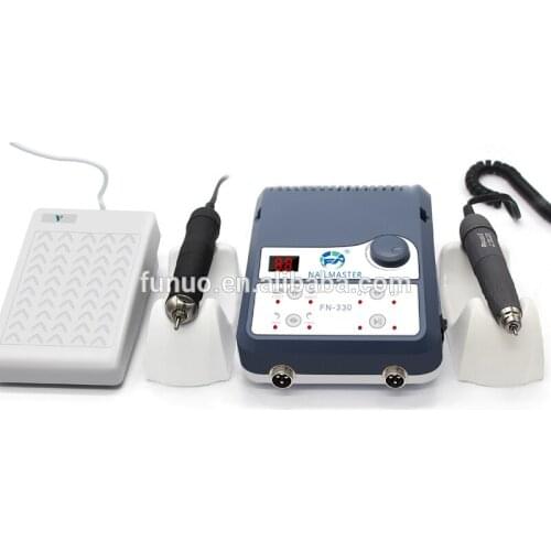 50000rpm factory funuo FN330 NAIL MASTER nail polish machine two big chuck handpiece durable pedal control speed