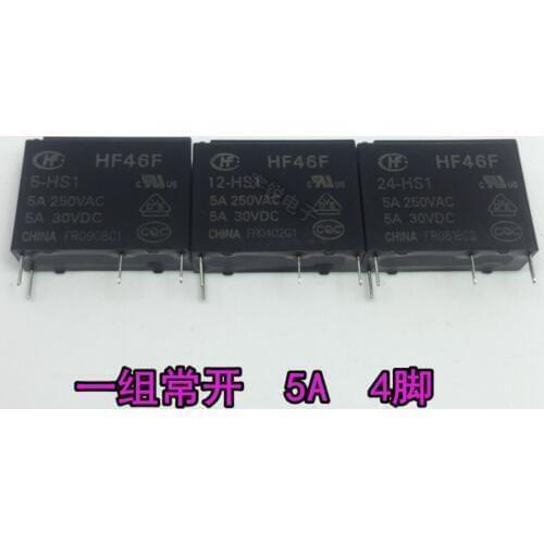 Free shipping 100% new original relay 10pcs/lot HF46F-24-HS1 HF46F 24V HS1 HF46F 24-HS1