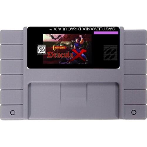 Castlevania Dracula x 16 bit NTSC Big Gray Game Card For USA Version Game Player