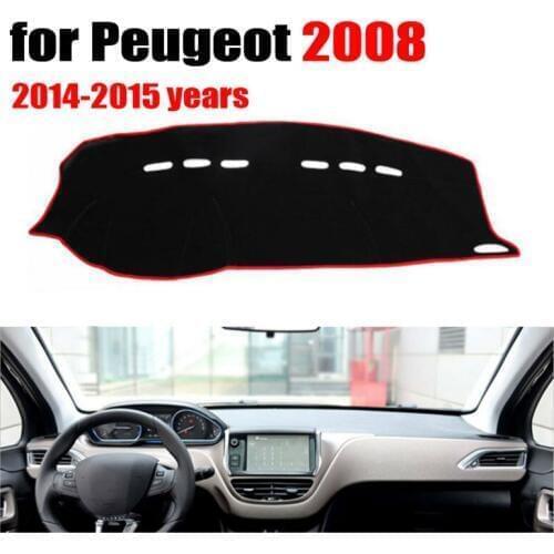 Car dashboard covers mat for Peugeot 2008 2014-2015 years Left hand drive dashmat pad dash cover auto accessories
