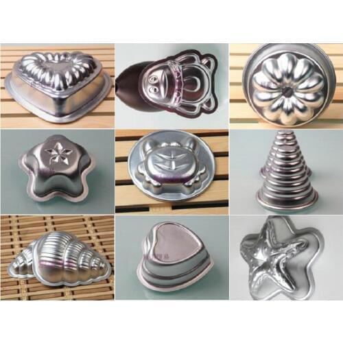Midium /small size aluminum alloy mold pan bakeware cake mould baking modelling tin tool