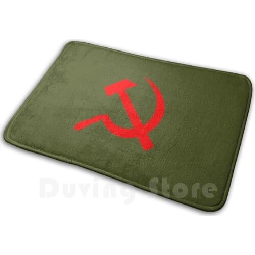 Hammer And Sickle Mat Rug Carpet Anti-Slip Floor Mats Bedroom Funny Soviet Russian Communism Senator Joseph Mccarthy Socialism