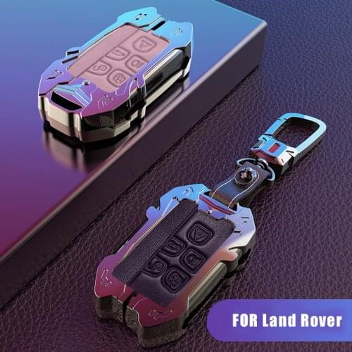 Leather Car Key Case Cover Shell For Land Rover Range Rover Sport A9 Discovery 2 3 4 Sport For Jaguar XF A8 A9 X8 XE XF XFL
