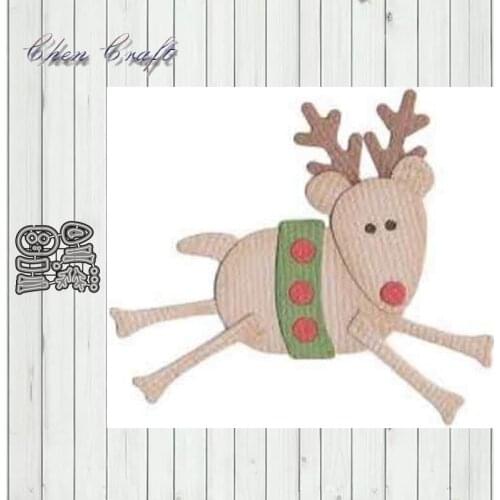 Happy deer Metal Cutting Dies Stencil Scrapbook Album Embossing For Gift Card Making Handcrafts 2019 new