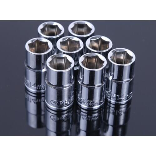 1Pcs 1/2"inch（12.5MM）Hex Socket Set Adapter Short Sockets Torque Spanner 8-32mm Ratchet Wrench Head Sleeve Double Tools