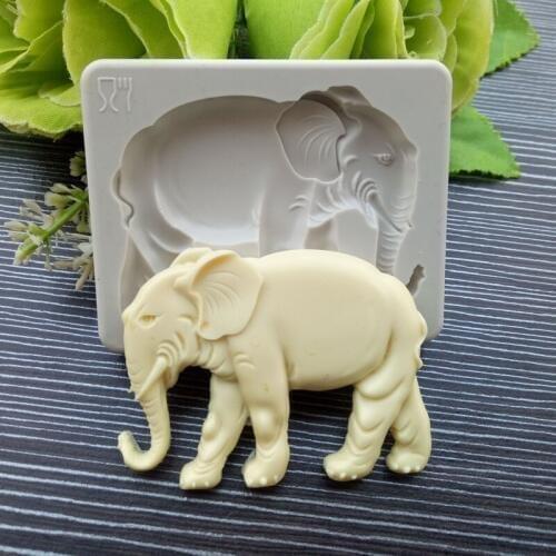 New silicone elephant mold Fondant cake baking tools Chocolate mold