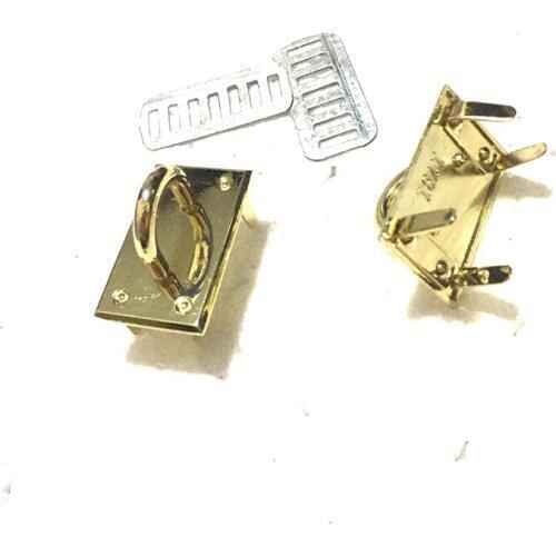 Blank Metal Name Tags Metal Labels Luggage Tags Studs Gold Tone label tag metal