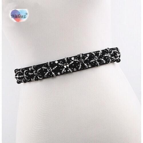 Ladies Obi Belts Fine Elasticated Belt Women Color Diamonds Waist Seal Fashion Versatile Dress Decorative Belt Accessories