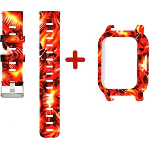 Watch Strap Protective Case Cover Set For Haylou LS02 Individual Color Painting Replacement Watch Accessories