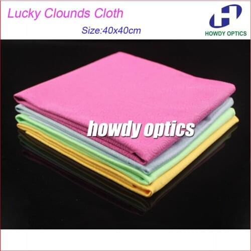 Free Shipping10pcs/lot Big Size Quality Lucky Clouds neddle 1 Eyeglass Glasses Lens Eyeglasses Microfiber Cleaning Cloth 40x40cm