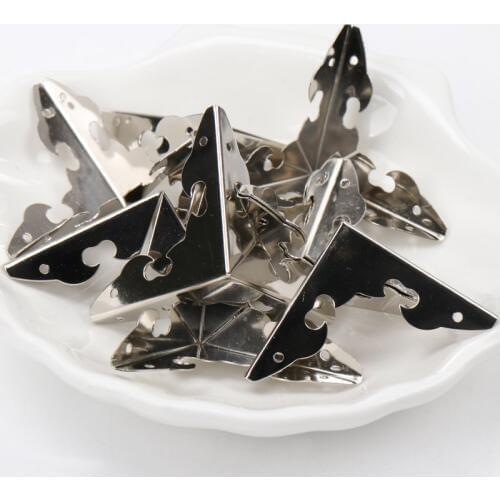 10pcs Silver Metal Corners For Books Scrapbooking Photo Albums Menus Crafts DIY 30x30x30mm