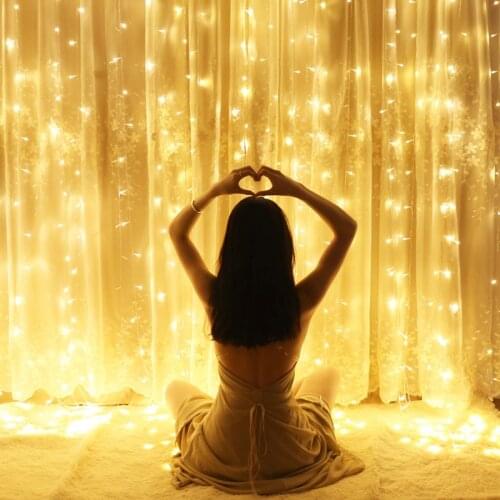 3x2M 3x3M 6x3M LED Window Curtain Fairy Icicle String Light For Outdoor Christmas Holiday Bar Party Icicle Garland